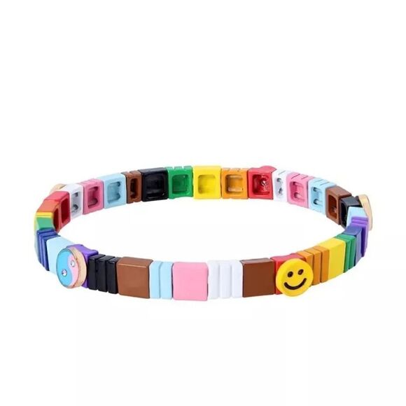 NWT Betsey Johnson Rainbow Stretch Bracelet #BJBR - Picture 2 of 6